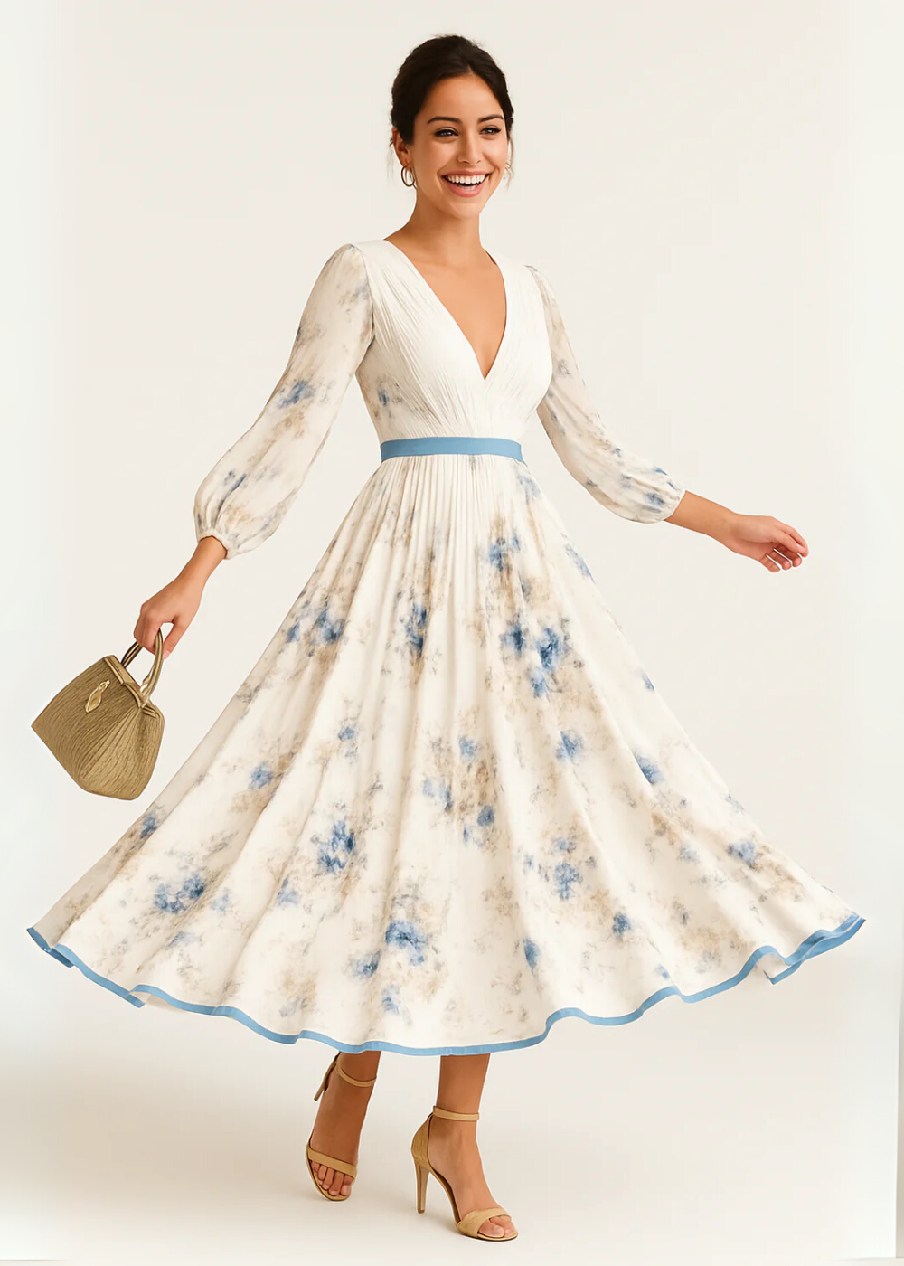 Damskie Boho Sukienka Gościa Ślubnego | Maxi
