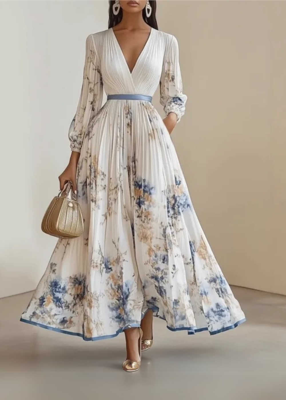 Damskie Boho Sukienka Gościa Ślubnego | Maxi