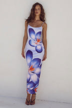 Damska Letnia Sukienka w Kwiaty | Maxi