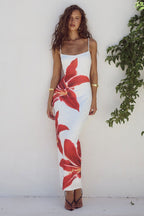 Damska Letnia Sukienka w Kwiaty | Maxi