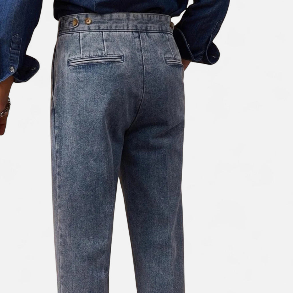 Męskie Vintage Jeansy Spodnie | Proste Nogi