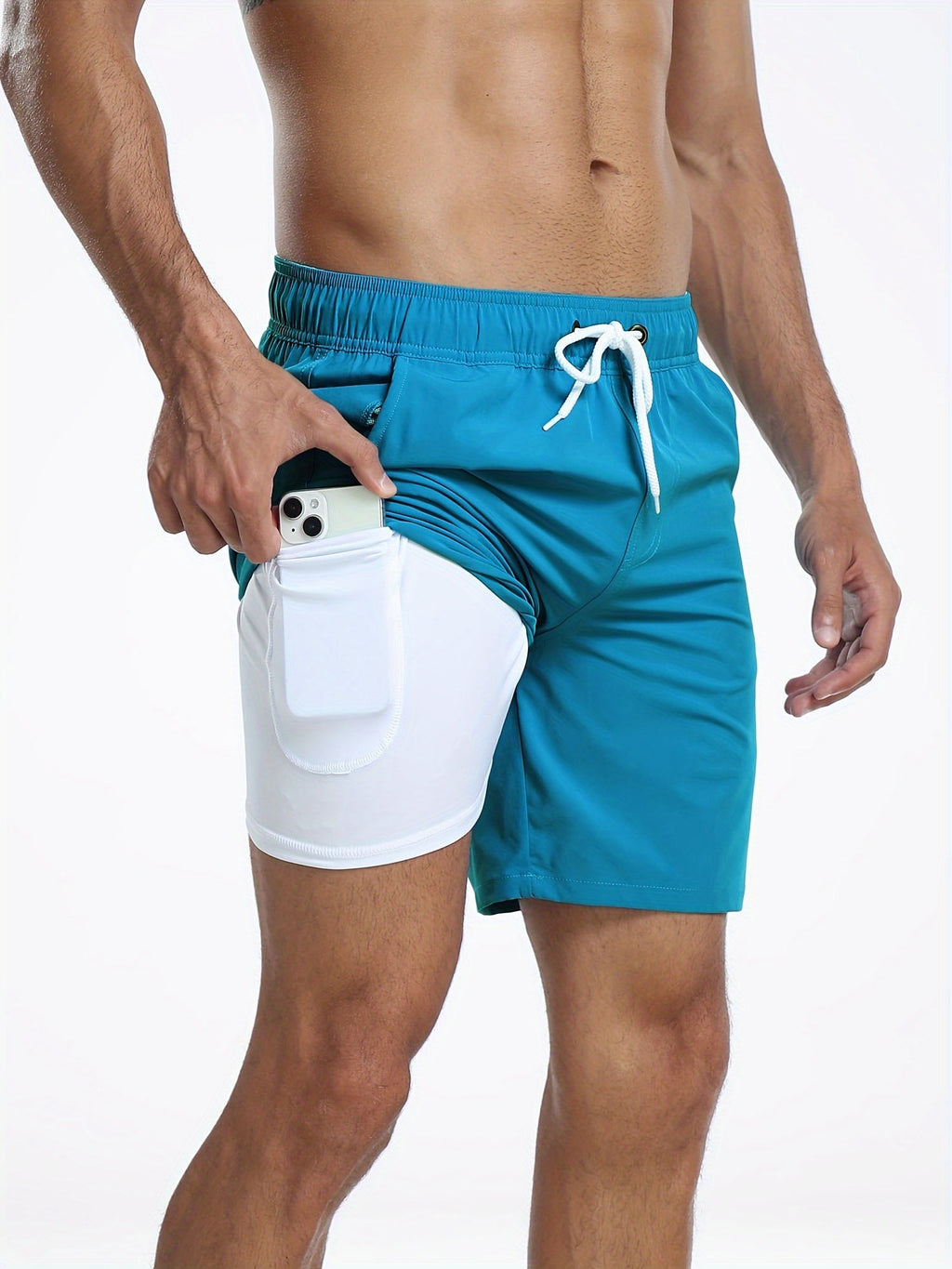 Męskie Szorty Boardshorts Z Kieszeniami | Kąpielówki