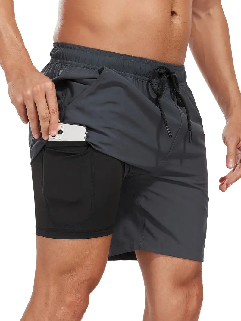 Męskie Szorty Boardshorts Z Kieszeniami | Kąpielówki