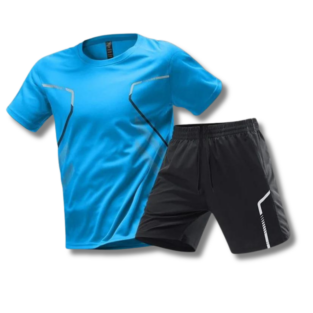 Męski Zestaw T-Shirt Siłowni & Szortów | Odzież Sportowa