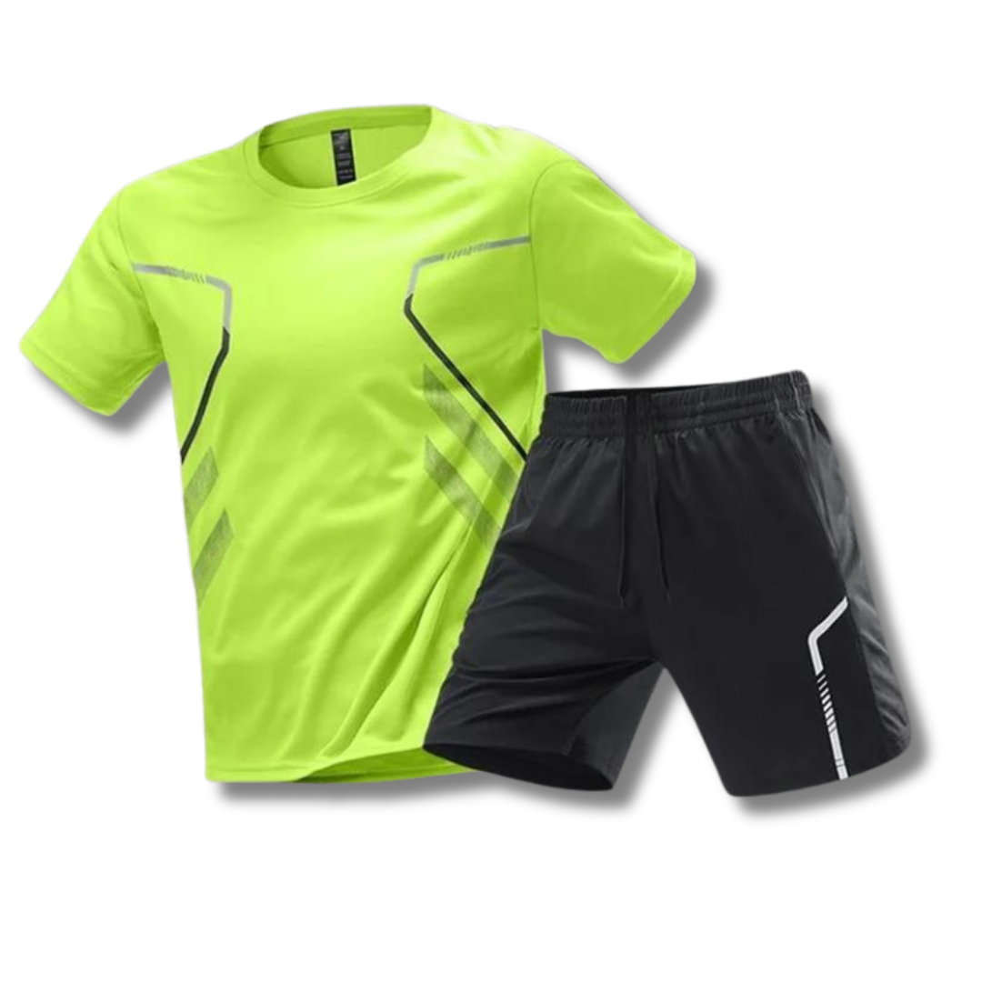 Męski Zestaw T-Shirt Siłowni & Szortów | Odzież Sportowa