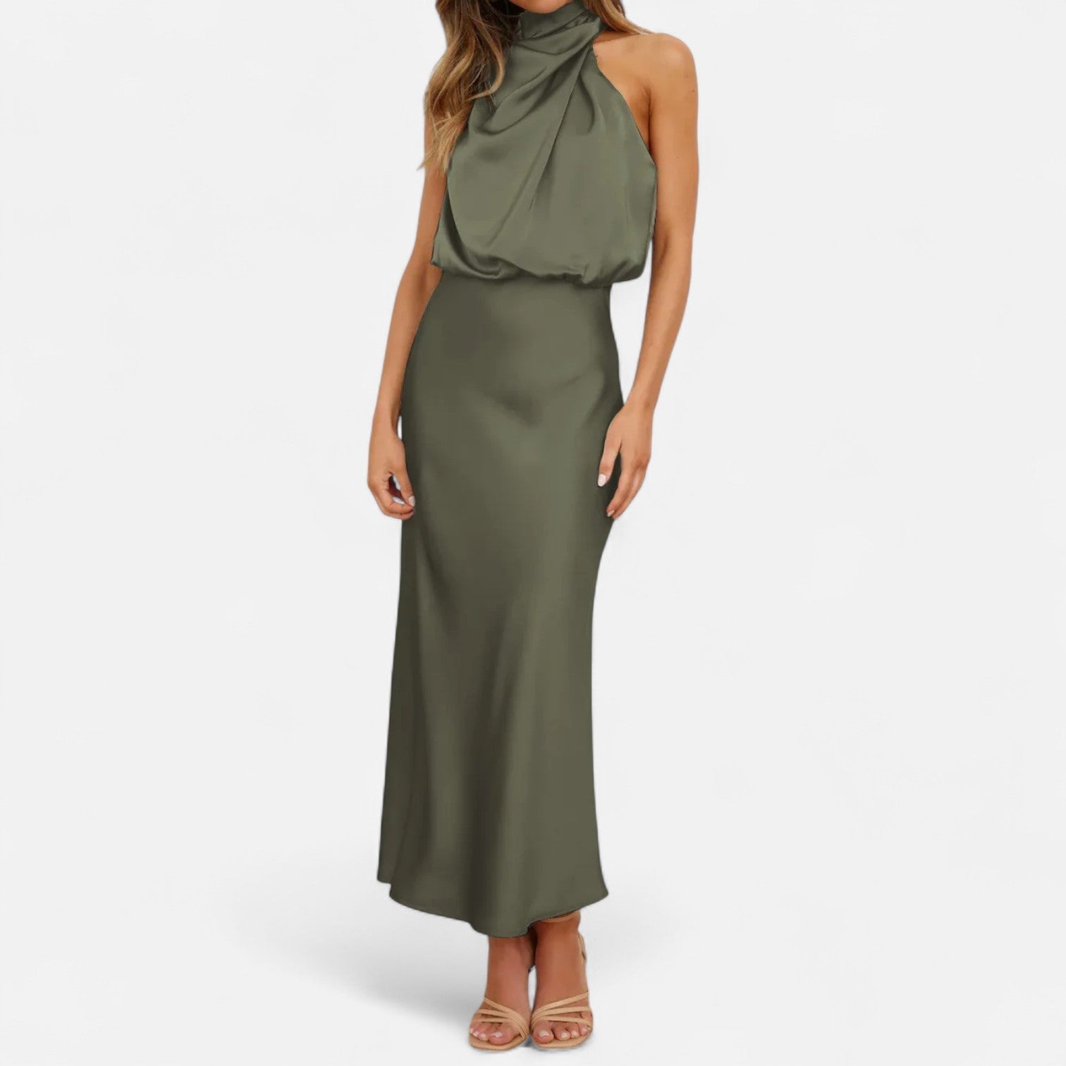 Damskie Ślubny Gość Sukienka | Midi